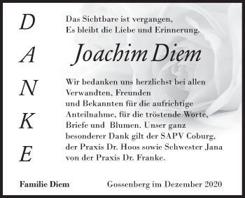 Anzeige von Joachim Diem von MGO