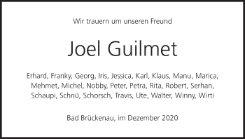 Anzeige von Joel Guilmet von MGO