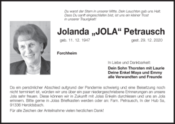 Anzeige von Jolanda Petrausch von MGO