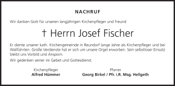 Anzeige von Josef Fischer von MGO