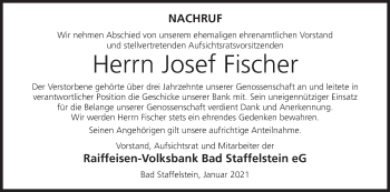 Anzeige von Josef Fischer von MGO