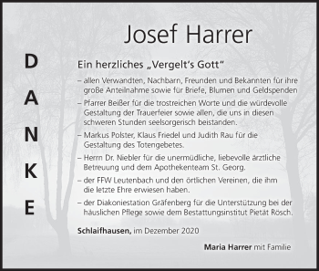 Anzeige von Josef Harrer von MGO