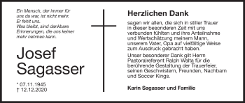 Anzeige von Josef Sagasser von MGO