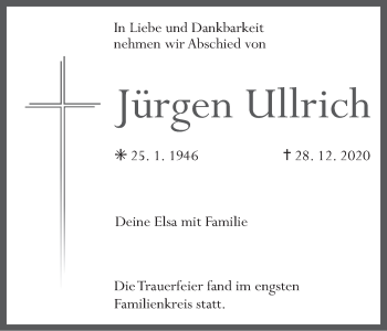 Anzeige von Jürgen Ullrich von MGO