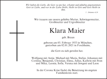 Anzeige von Klara Maier von MGO