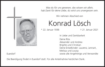 Anzeige von Konrad Lösch von MGO