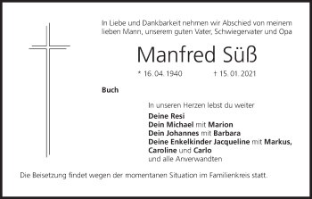 Anzeige von Manfred Süß von MGO