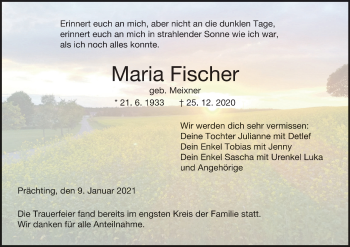 Anzeige von Maria Fischer von MGO