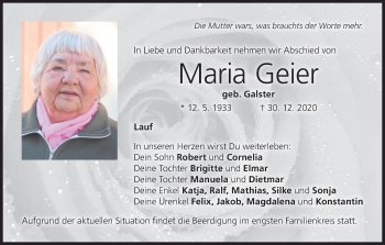 Anzeige von Maria Geier von MGO