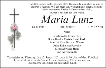 Anzeige von Maria Lunz von MGO