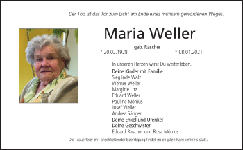 Anzeige von Maria Weller von MGO