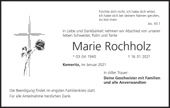 Anzeige von Marie Rochholz von MGO