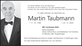 Anzeige von Martin Taubmann von MGO
