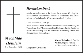Anzeige von Mechtilde Heinlein von MGO