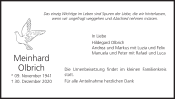 Anzeige von Meinhard Olbrich von MGO