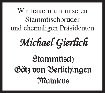 Anzeige von Michael Gierlich von MGO