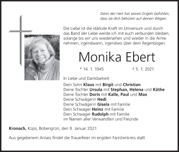 Anzeige von Monika Ebert von MGO