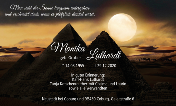Anzeige von Monika Luthardt von MGO