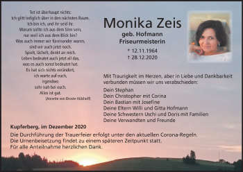 Anzeige von Monika Zeis von MGO