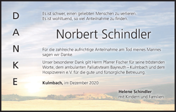 Anzeige von Norbert Schindler von MGO