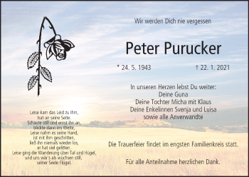 Anzeige von Peter Purucker von MGO