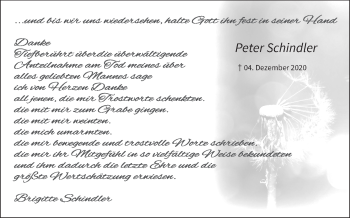 Anzeige von Peter Schindler von MGO