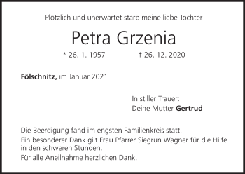 Anzeige von Petra Grzenia von MGO