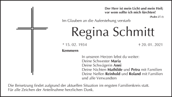Anzeige von Regina Schmitt von MGO