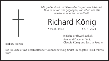 Anzeige von Richard König von MGO