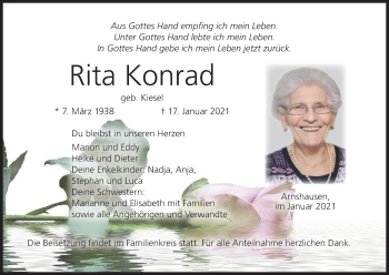Anzeige von Rita Konrad von MGO