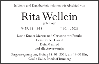 Anzeige von Rita Wellein von MGO