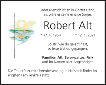 Anzeige von Robert Alt von MGO