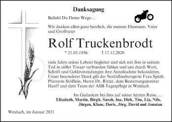 Anzeige von Rolf Truckenbrodt von MGO