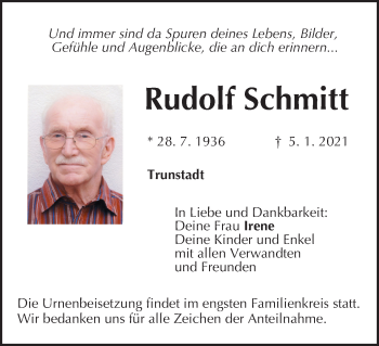 Anzeige von Rudolf Schmitt von MGO