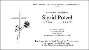 Anzeige von Sigrid Potzel von MGO