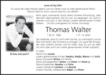 Anzeige von Thomas Walter von MGO