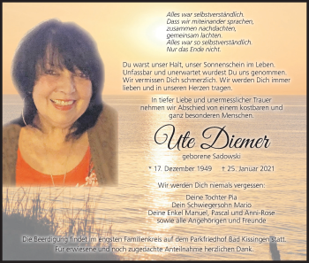 Anzeige von Ute Diemer von MGO