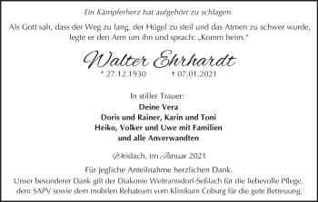Anzeige von Walter Ehrhardt von MGO