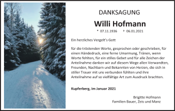 Anzeige von Willi Hofmann von MGO