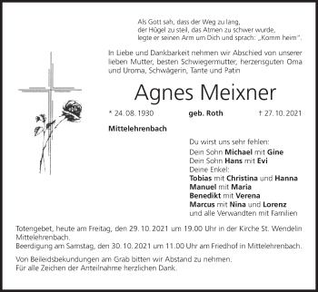 Anzeige von Agnes Meixner von MGO