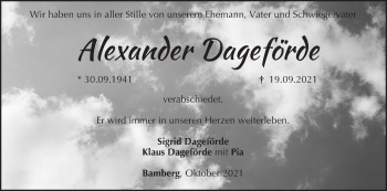 Anzeige von Alexander Dageförde von MGO