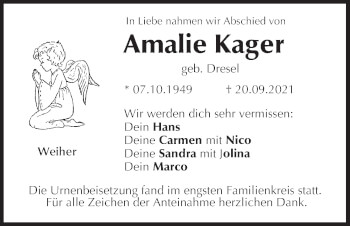 Anzeige von Amalie Kager von MGO