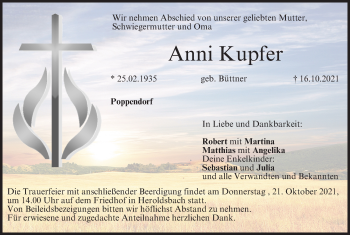 Anzeige von Anni Kupfer von MGO