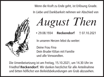 Anzeige von August Then von MGO