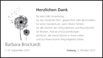Anzeige von Barbara Brockardt von MGO
