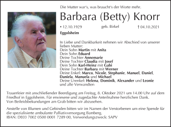 Anzeige von Barbara Knorr von MGO