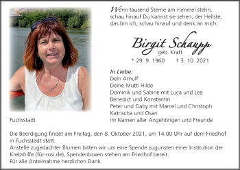 Anzeige von Birgit Schaupp von MGO
