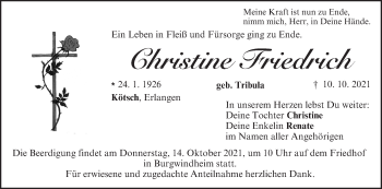 Anzeige von Christine Friedrich von MGO