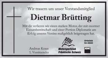 Anzeige von Dietmar Brütting von MGO