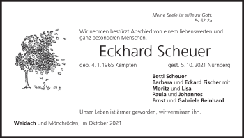 Anzeige von Eckhard Scheuer von MGO